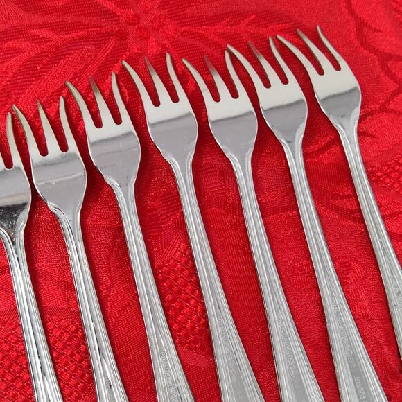 12X Royal Household Stainless 18-0 - Cocktail Seafood Shrimp Forks - Picture 12 of 14